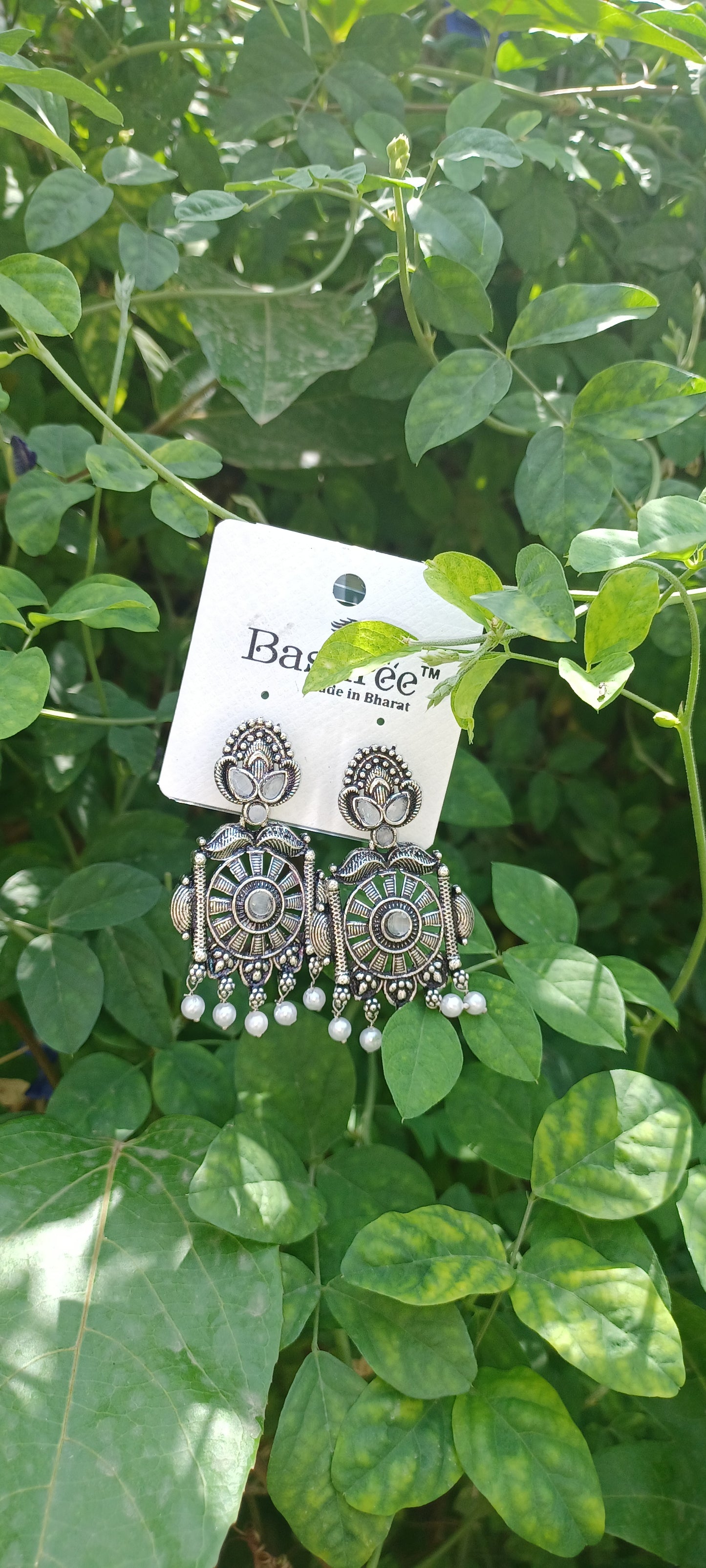 Trendy oxidised jhumkas