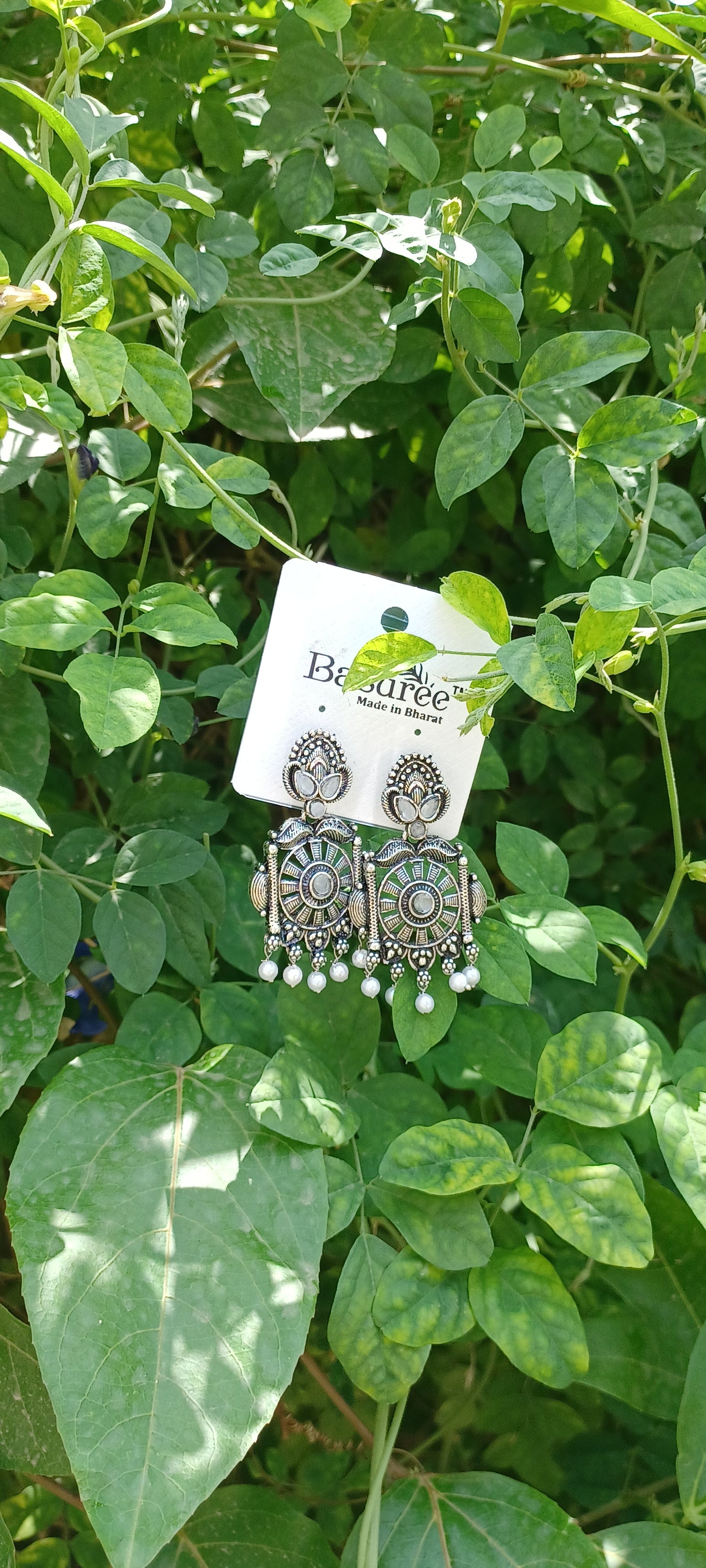 Trendy oxidised jhumkas