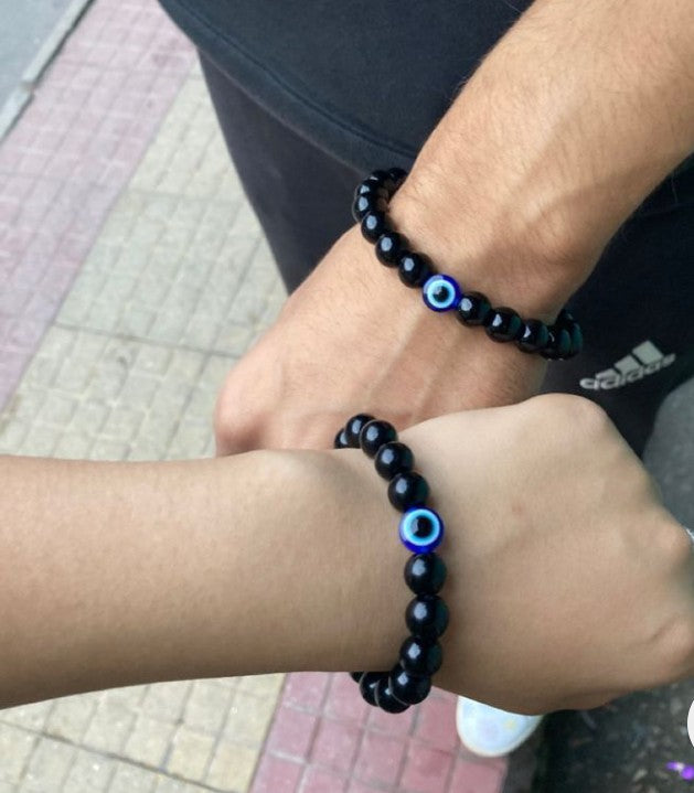 Evil eye protection bracelets pairs