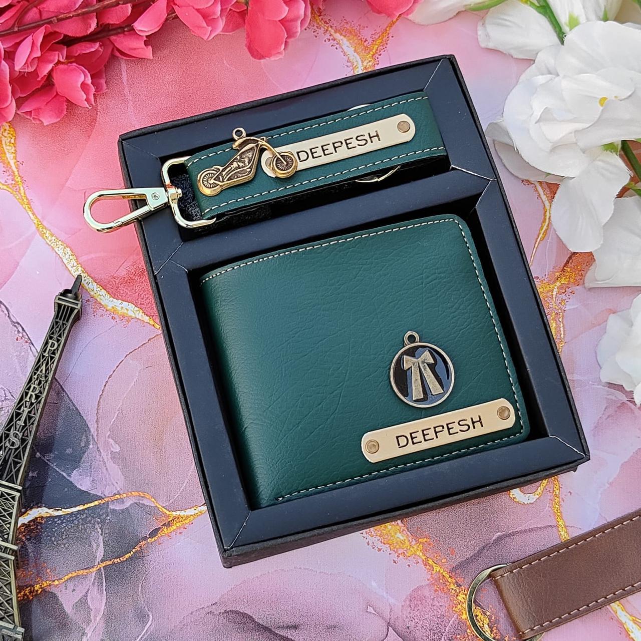 ⭐ Acura leather wallet + Keychain combo