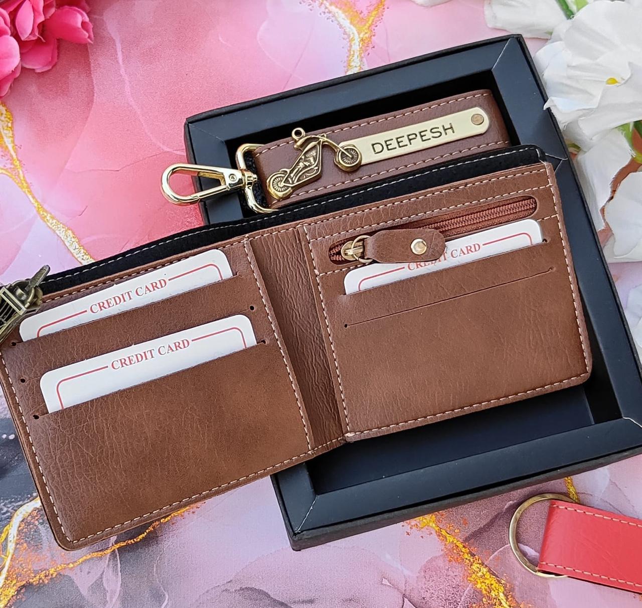 ⭐ Acura leather wallet + Keychain combo