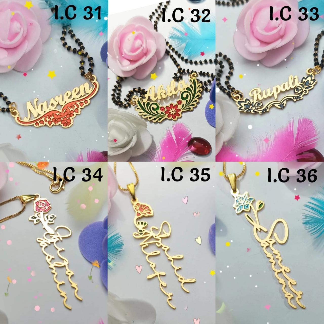 Enamel Name Necklace