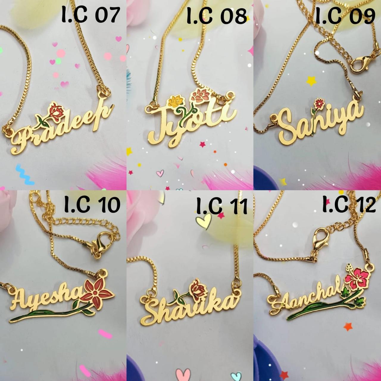 Enamel Name Necklace