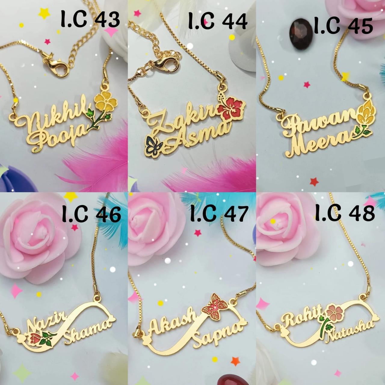 Enamel Name Necklace