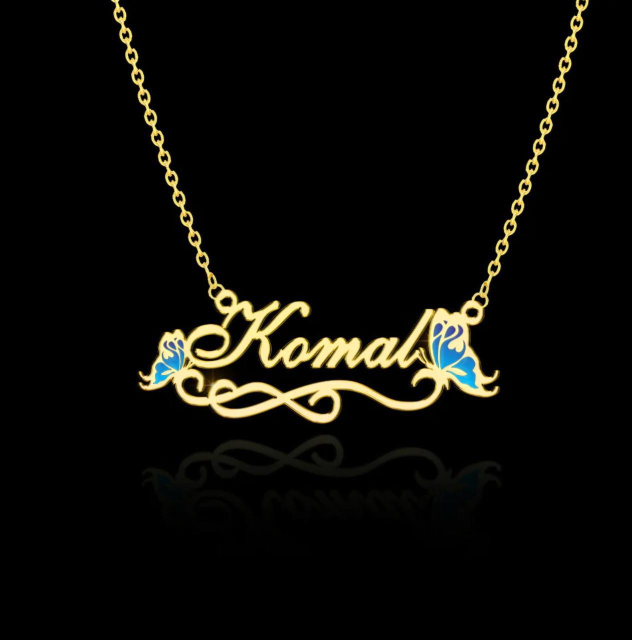 Enamel Name Necklace