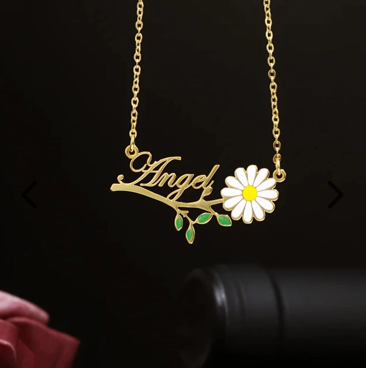 Enamel Name Necklace