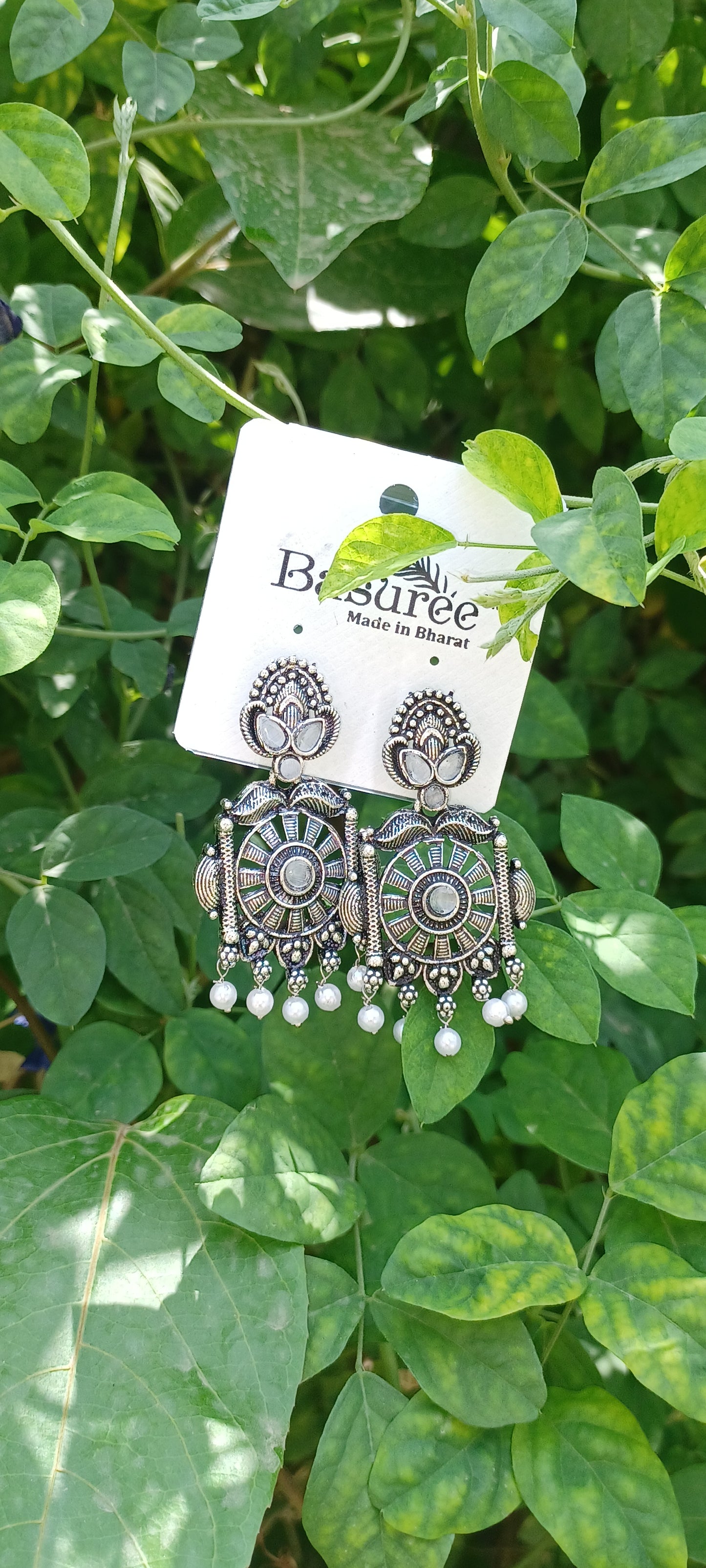 Trendy oxidised jhumkas