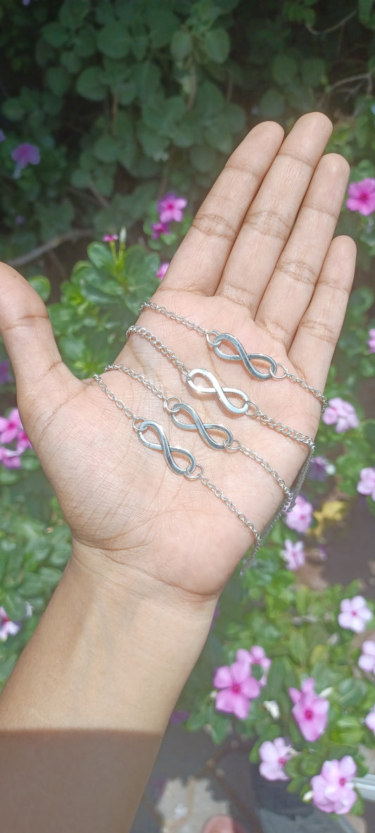 Infinity chain bracelet (silver)
