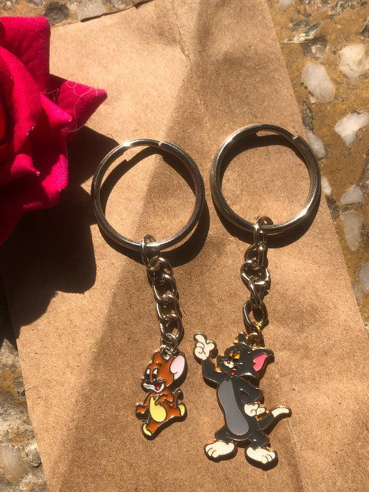 Tom & jerry keychain pair