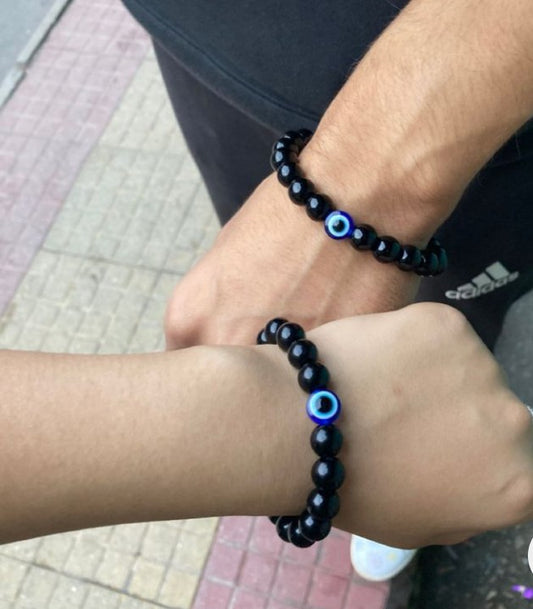 Evil eye protection bracelets pairs