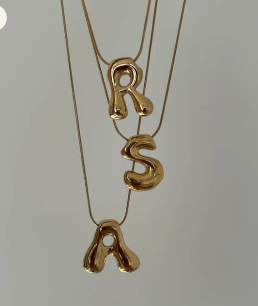 Initial Necklace Anti-Tarnish || Waterproof
