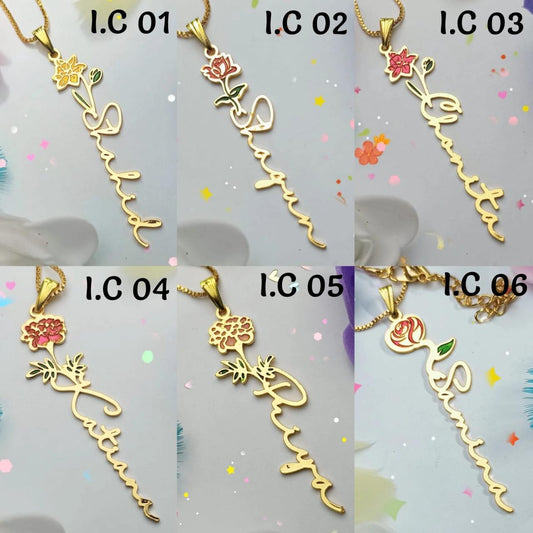 Enamel Name Necklace